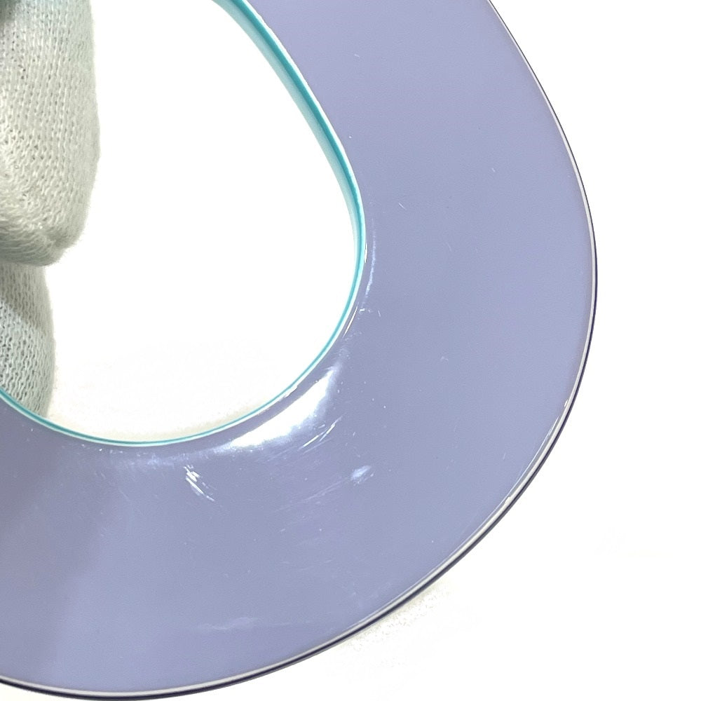 HERMES Issum Pigment GM Wood Pendant Necklace, Lacquer, Women's, Curacao/Palm/Blue, Green and Purple