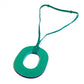 HERMES Issum Pigment GM Wood Pendant Necklace, Lacquer, Women's, Curacao/Palm/Blue, Green and Purple