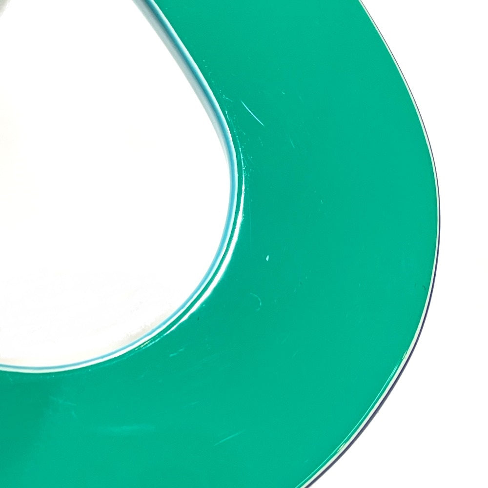 HERMES Issum Pigment GM Wood Pendant Necklace, Lacquer, Women's, Curacao/Palm/Blue, Green and Purple