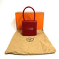 HERMES Cadena Kelly Handbag in Box Calf Leather, Women's, Rouge vif Red