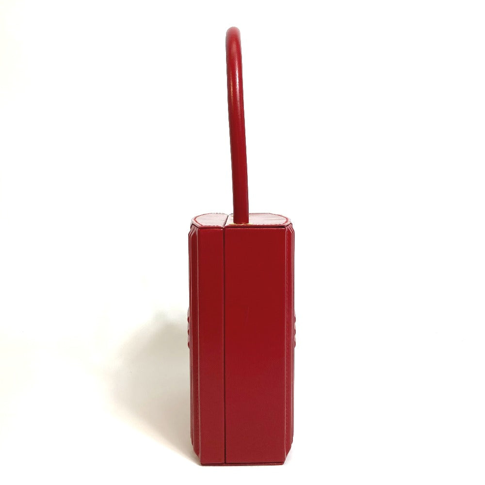 HERMES Cadena Kelly Handbag in Box Calf Leather, Women's, Rouge vif Red