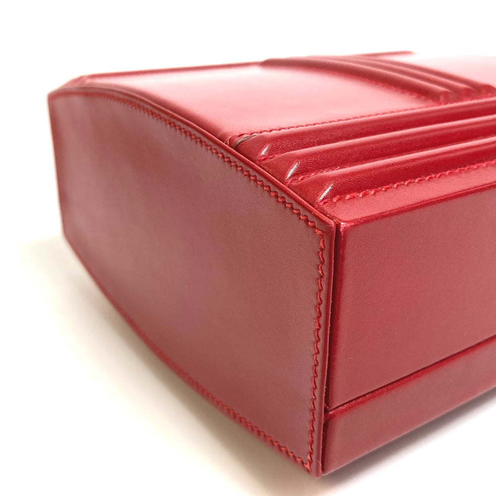 HERMES Cadena Kelly Handbag in Box Calf Leather, Women's, Rouge vif Red