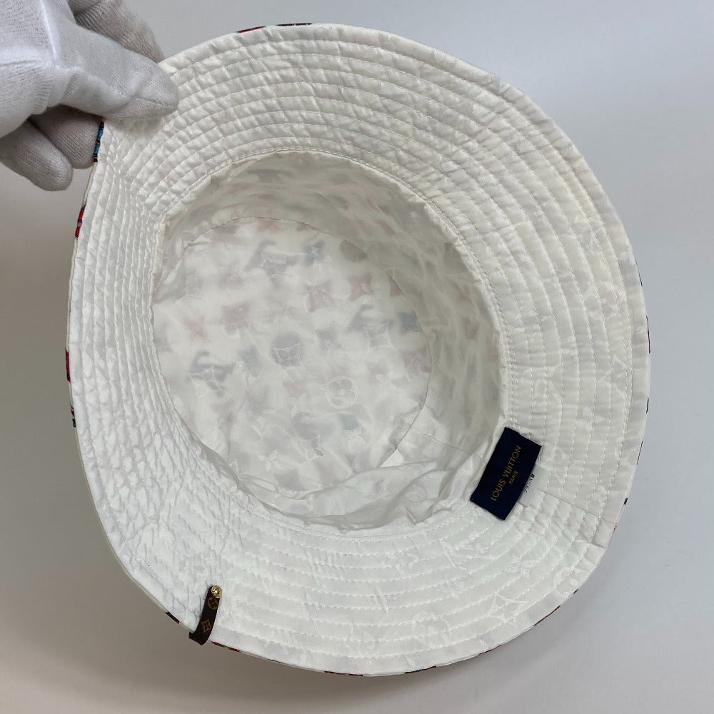 LOUIS VUITTON M76718 Monogram Bob Lovely Glam Hat, Headwear, Nylon, Unisex, White x Multicolor
