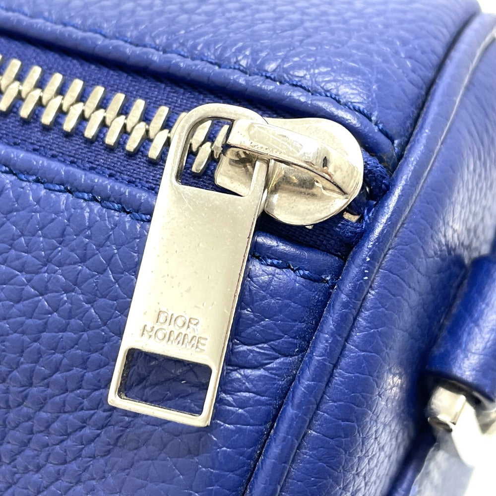 Dior アトリエ ローラーバッグ カバン 筒型 斜め掛け ショルダーバッグ レザー メンズ ブルー
