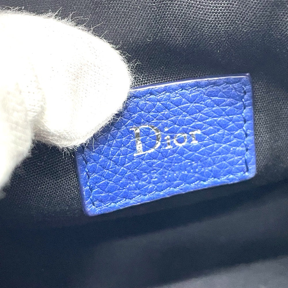 Dior アトリエ ローラーバッグ カバン 筒型 斜め掛け ショルダーバッグ レザー メンズ ブルー