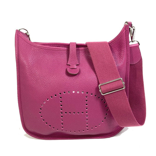 HERMES Evelyne 3 PM Trois Bag, Crossbody Shoulder Bag, Taurillon, Women's, Tosca (Approximately 800ml), Purple