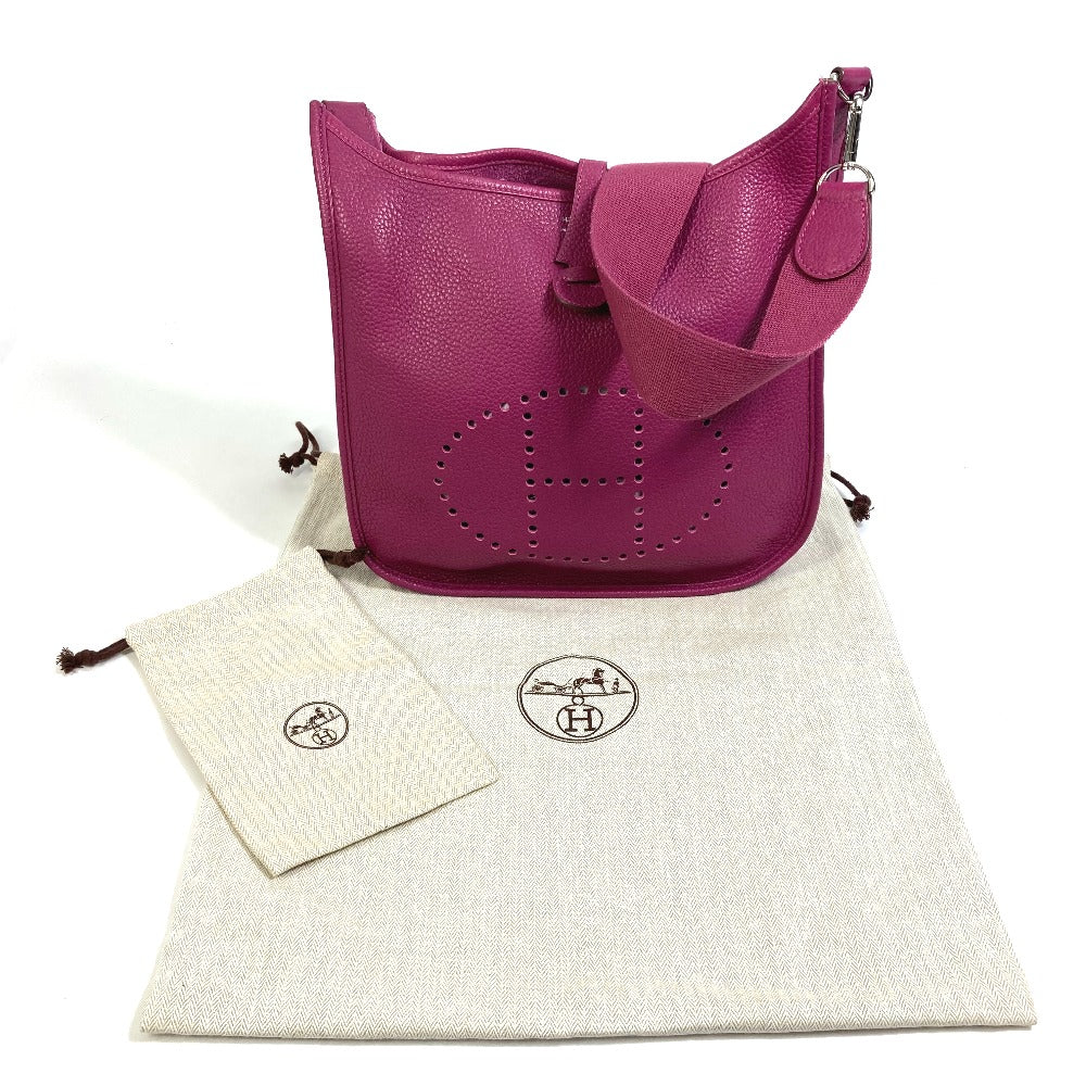 HERMES Evelyne 3 PM Trois Bag, Crossbody Shoulder Bag, Taurillon, Women's, Tosca (Approximately 800ml), Purple