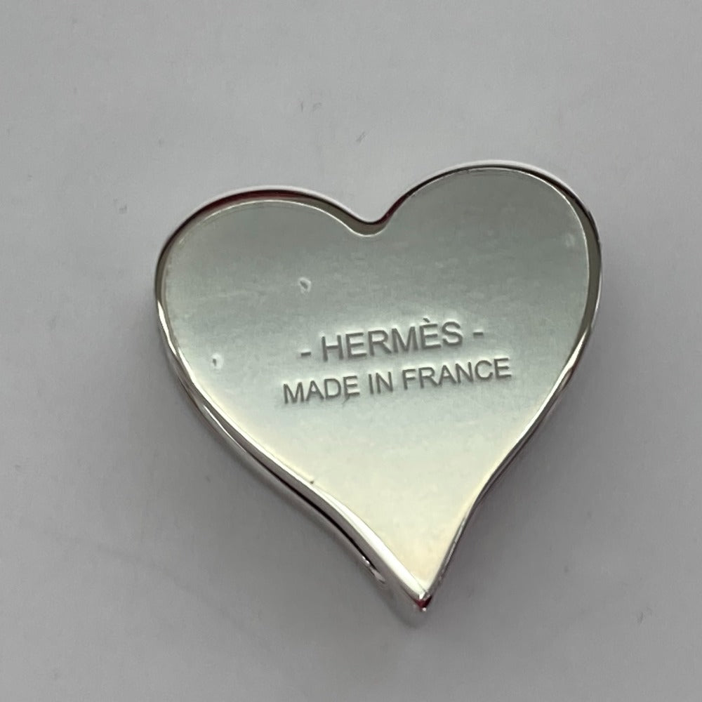 HERMES Heart Motif Tea Time Twilly Ring, Scarf Ring, Metal, Women's, Red