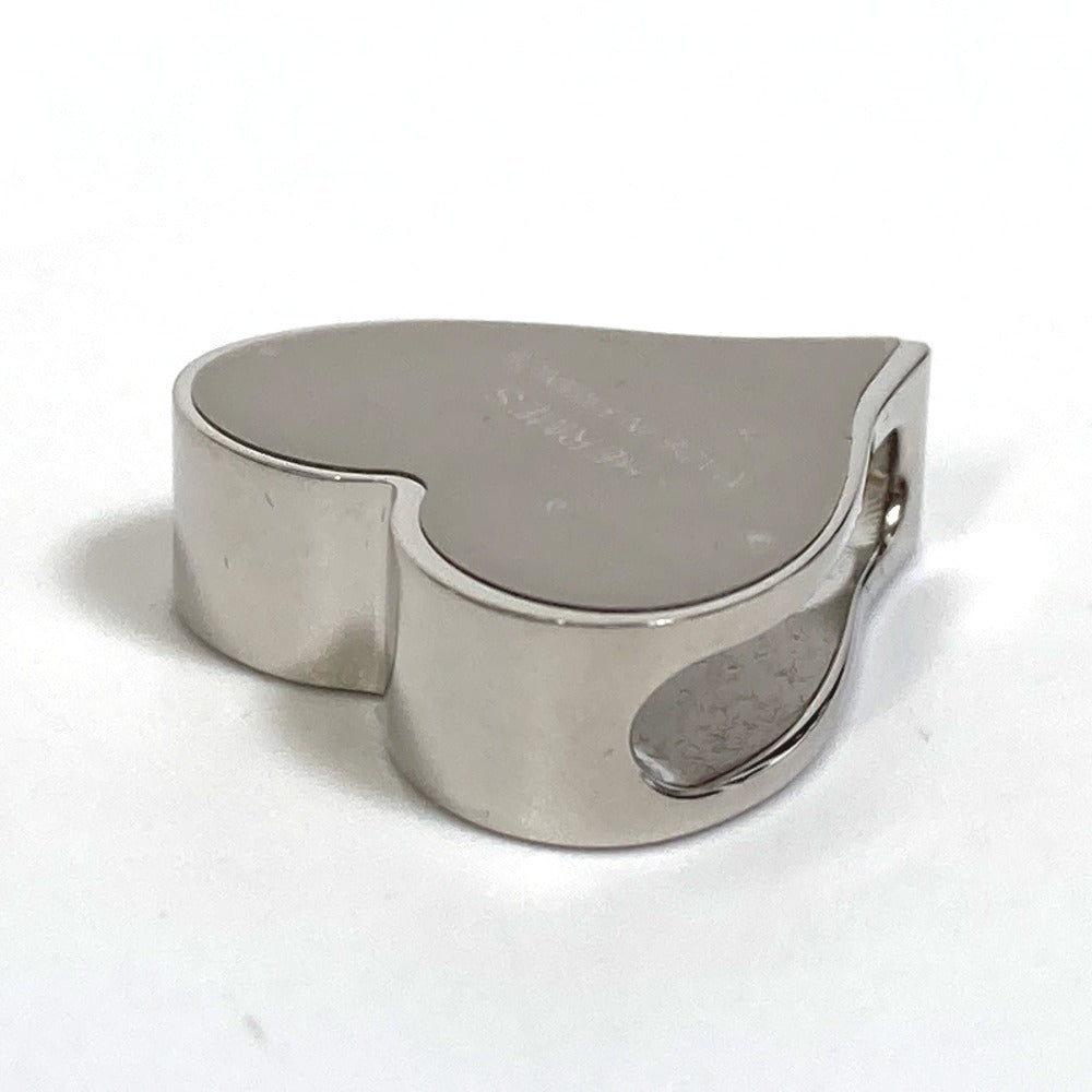 HERMES Heart Motif Tea Time Twilly Ring, Scarf Ring, Metal, Women's, Red