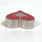 HERMES Heart Motif Tea Time Twilly Ring, Scarf Ring, Metal, Women's, Red