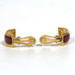 HERMES Cloisonné Enamel/Accessories Vintage/Earrings GP Women's Red x Gold