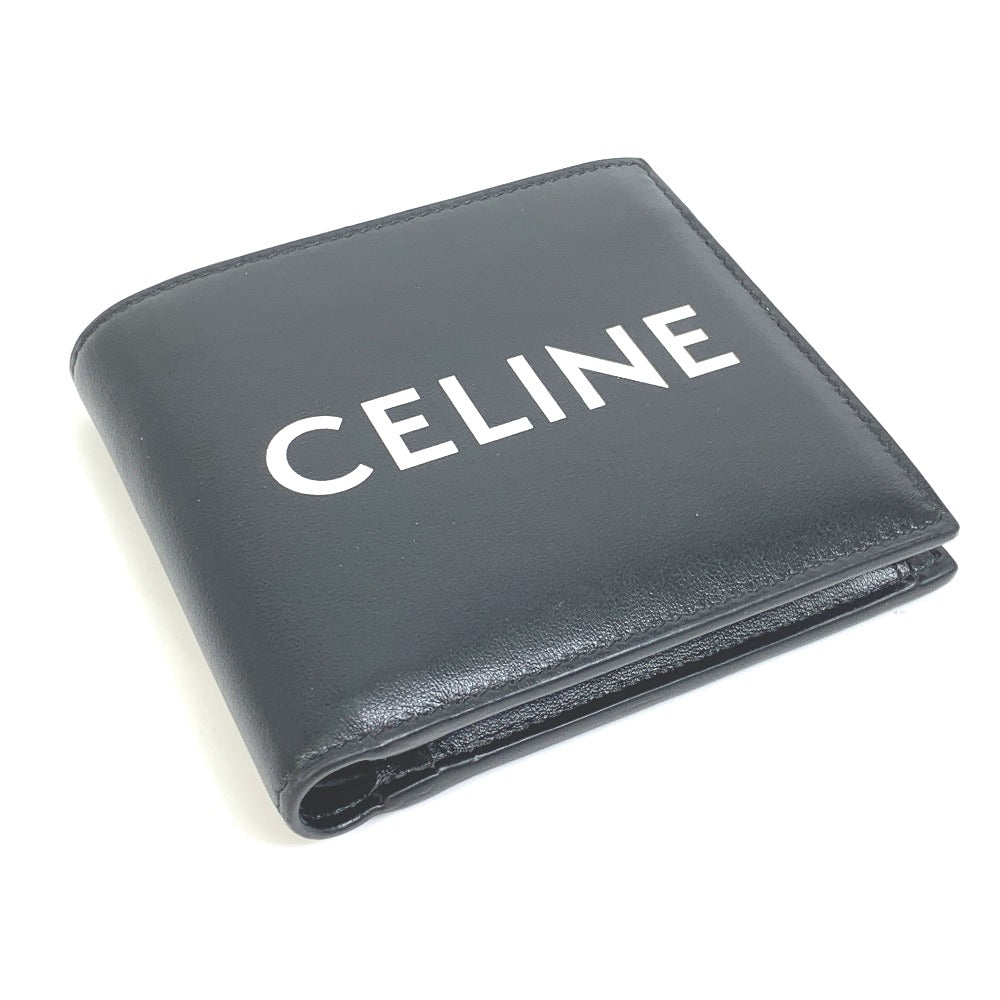CELINE 10C873DME ロゴ バイフォールドウォレット 2つ折り財布 レザー ユニセックス ブラック