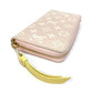 LOUIS VUITTON M81279 Monogram Empreinte Zippy Wallet Cremallera redonda Cartera larga Monogram Empreinte Cuero Mujer Rosa x Beige x Amarillo