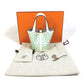 HERMES Picotin Lock Micro 14 Lucky Daisy Handbag Swift Women's Nata Green