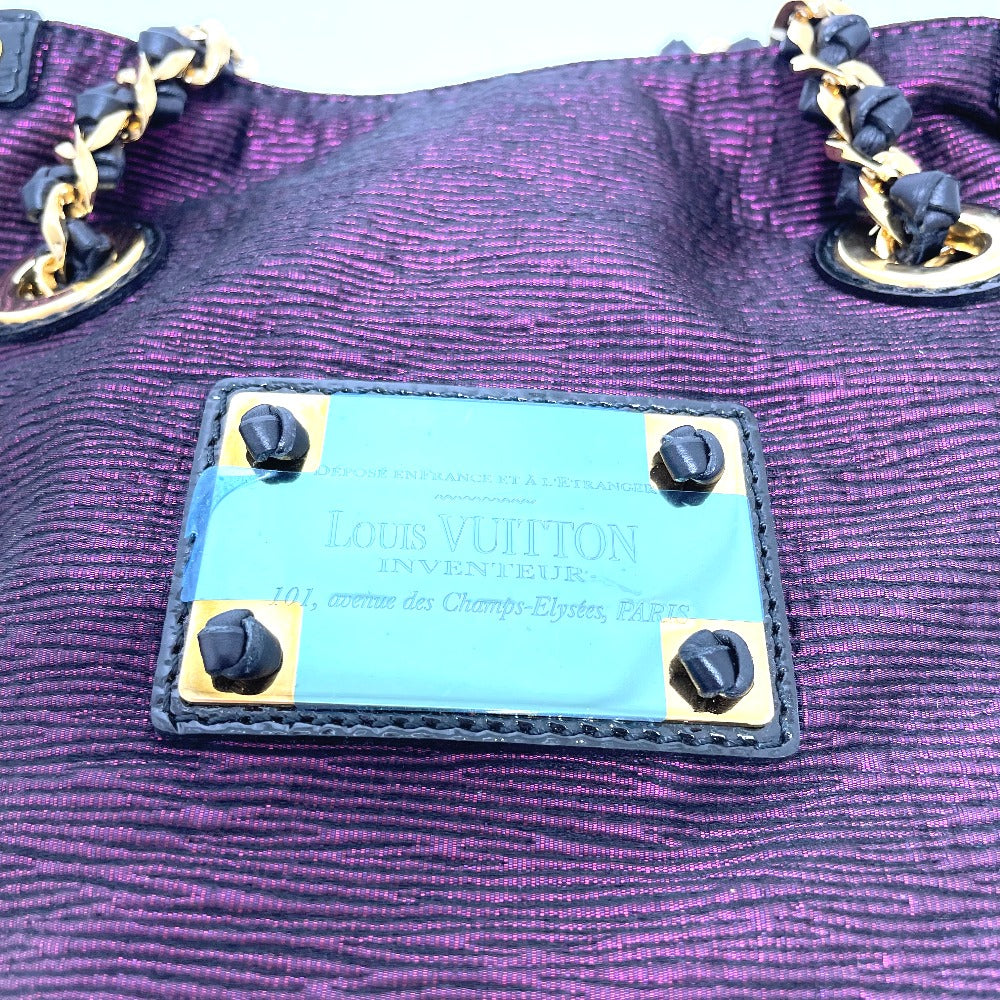 LOUIS VUITTON ハンドバッグ/手提げ ドゥブルジュ ネオノエ の付属品 カバン チェーン トートバッグ キャンバス/レザー レディース パープル/ブラック