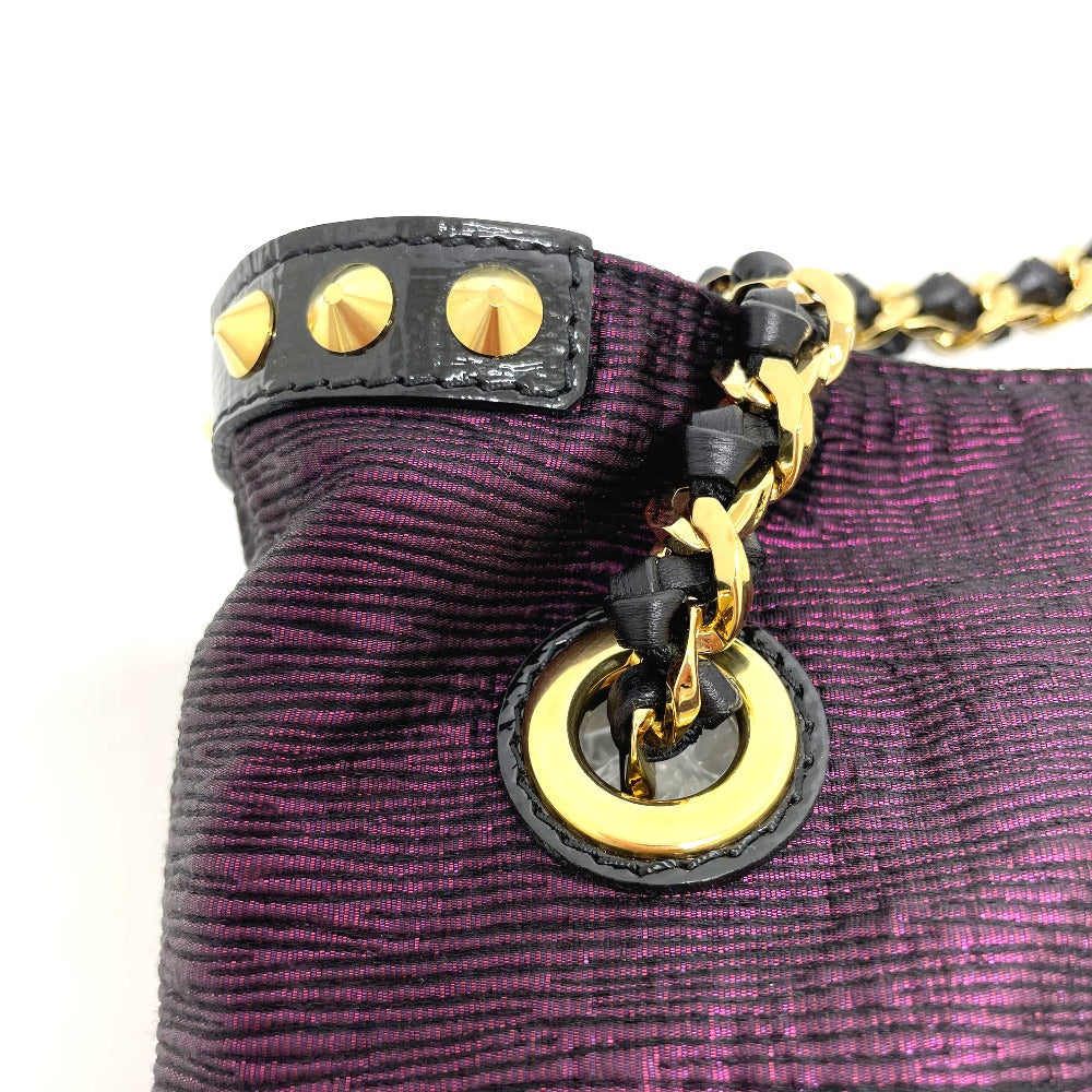 LOUIS VUITTON ハンドバッグ/手提げ ドゥブルジュ ネオノエ の付属品 カバン チェーン トートバッグ キャンバス/レザー レディース パープル/ブラック