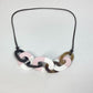 HERMES Dip-Dye Buffalo Horn Necklace, Pink, Women's