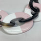 HERMES Dip-Dye Buffalo Horn Necklace, Pink, Women's