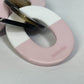 HERMES Dip-Dye Buffalo Horn Necklace, Pink, Women's