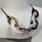 HERMES Dip-Dye Buffalo Horn Necklace, Pink, Women's