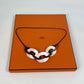 HERMES Dip-Dye Buffalo Horn Necklace, Pink, Women's