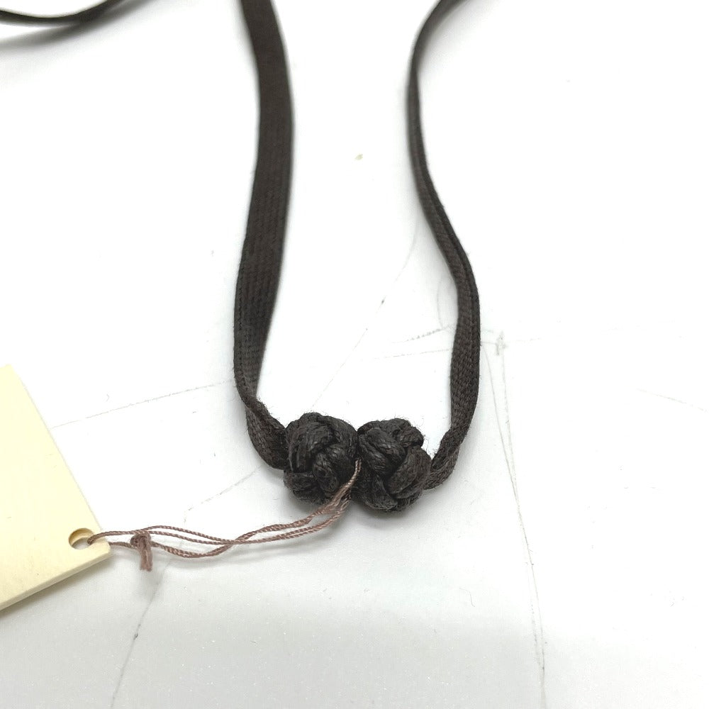 HERMES Buffalo Horn Necklace for Women, Brown and Purple
