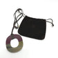 HERMES Buffalo Horn Necklace for Women, Brown and Purple