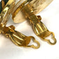 HERMES Round Earrings GP Women's Gold and Multicolor