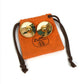 HERMES Round Earrings GP Women's Gold and Multicolor