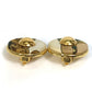 HERMES Round Earrings GP Women's Gold and Multicolor