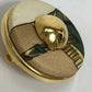 HERMES Round Earrings GP Women's Gold and Multicolor