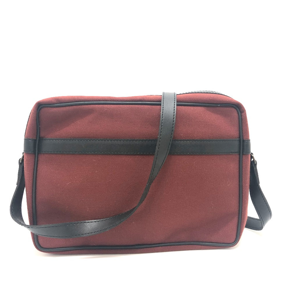 YVES SAINT LAURENT ロゴ 肩掛け/ロゴ カバン スクエア ショルダーバッグ キャンバス/レザー ユニセックス レッド