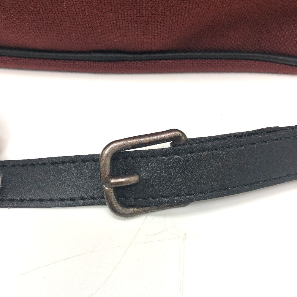 YVES SAINT LAURENT ロゴ 肩掛け/ロゴ カバン スクエア ショルダーバッグ キャンバス/レザー ユニセックス レッド