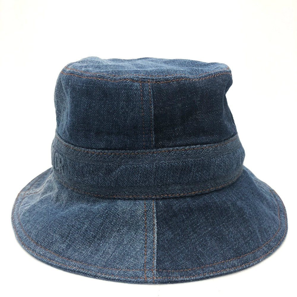 Dior 11DPD923A130 ロゴ パッチワーク バケットハット 帽子/アパレル ハット デニム レディース ブルー