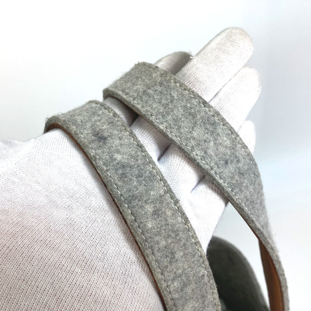 HERMES Karimi MM Felt Tote Bag, Gray, Women's
