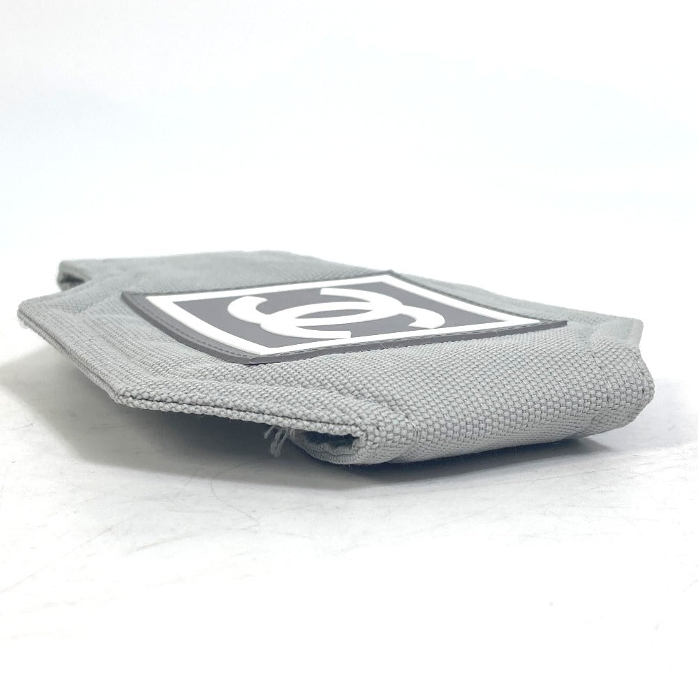 CHANEL Sport Line Coco Mark Armband 01P Wristband Cotton Unisex Gray