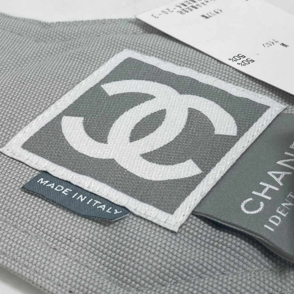 CHANEL Sport Line Coco Mark Armband 01P Wristband Cotton Unisex Gray