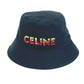CELINE 2AUO1968P エンブロイダリー グラデーションシークイン バケット バケットハット 帽子 ハット コットン レディース ブラック
