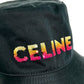 CELINE 2AUO1968P エンブロイダリー グラデーションシークイン バケット バケットハット 帽子 ハット コットン レディース ブラック