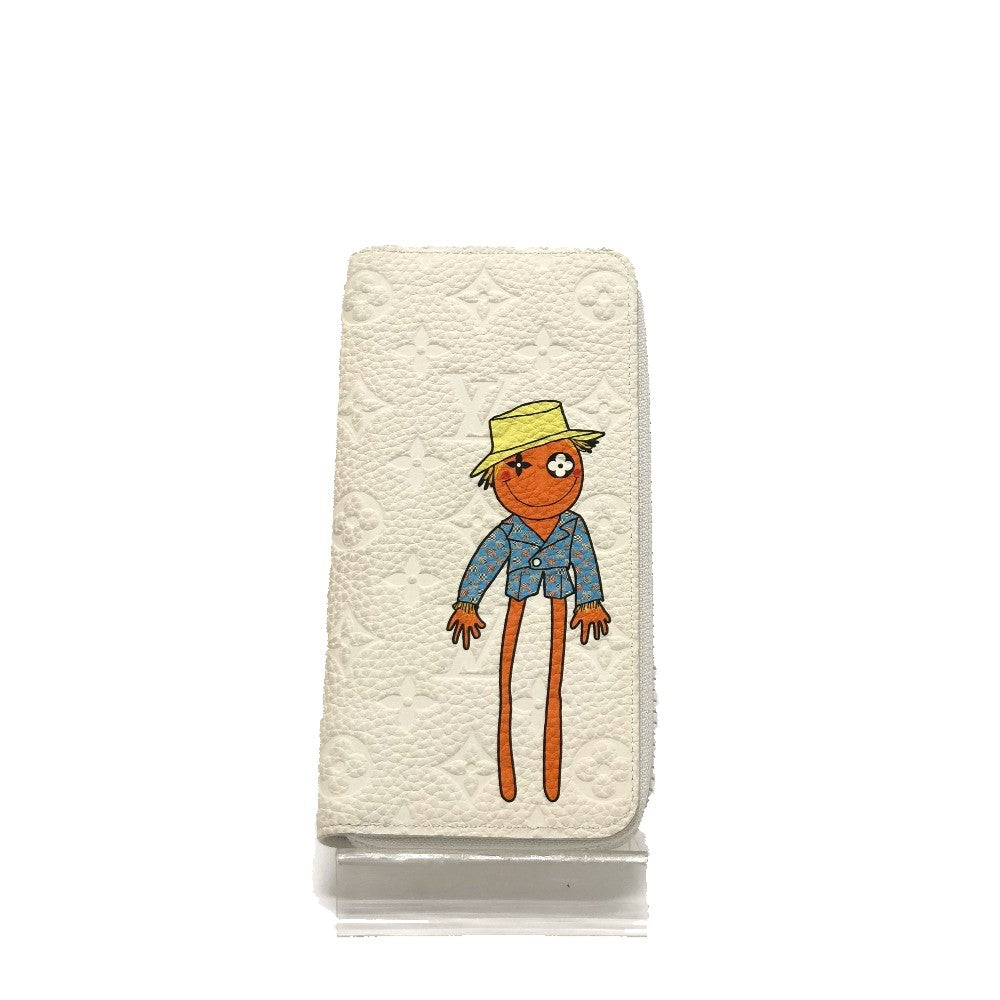 LOUIS VUITTON M80337 Zippy Wallet Vertical Wallet LV Friend Long Wallet Taurillon Clemence Men's White