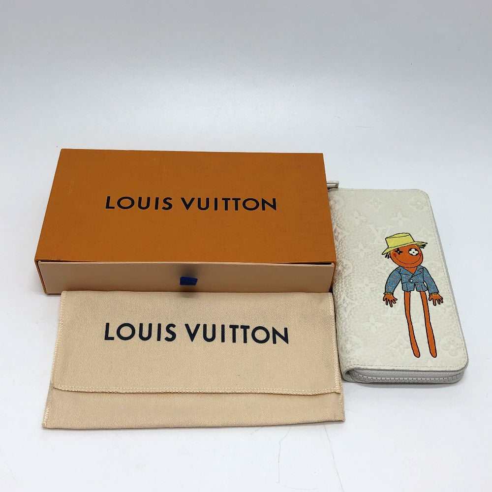 LOUIS VUITTON M80337 Zippy Wallet Vertical Wallet LV Friend Long Wallet Taurillon Clemence Men's White
