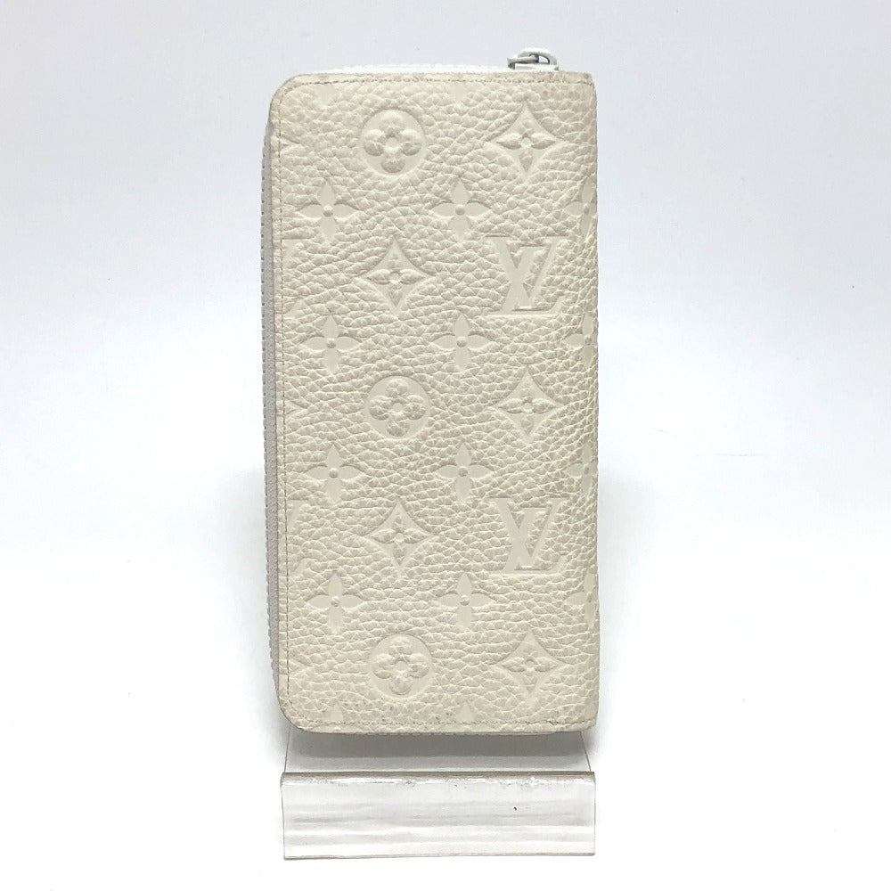 LOUIS VUITTON M80337 Zippy Wallet Vertical Wallet LV Friend Long Wallet Taurillon Clemence Men's White