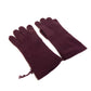 HERMES Apparel Cashmere Gloves for Women, Bordeaux
