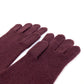HERMES Apparel Cashmere Gloves for Women, Bordeaux