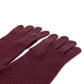 HERMES Apparel Cashmere Gloves for Women, Bordeaux