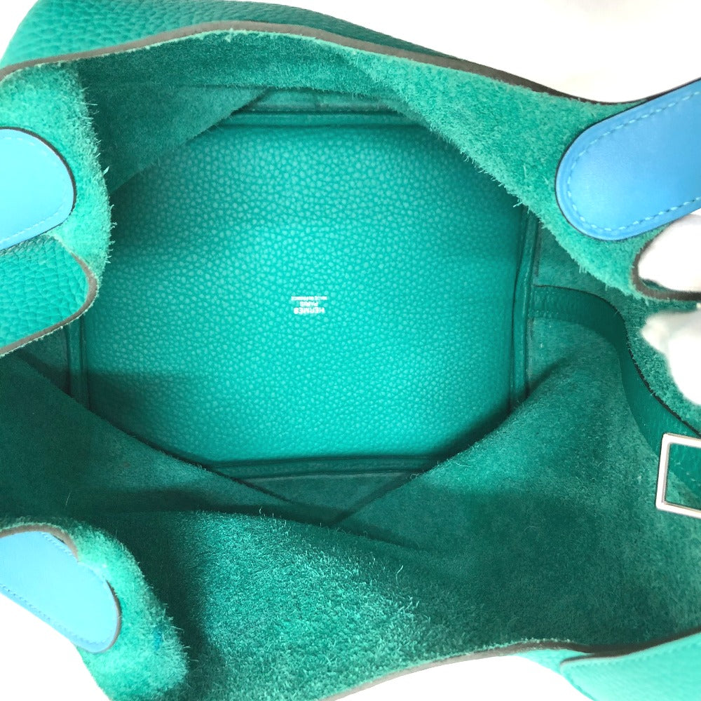 HERMES ピコタンロック エクラ MM 22 カバン  ハンドバッグ トリヨンクレマンス レディース ヴェールヴェロン グリーン - brandshop-reference