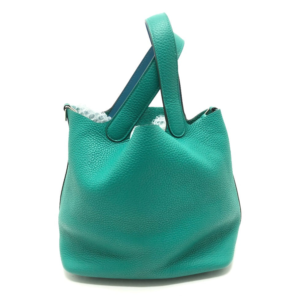 HERMES ピコタンロック エクラ MM 22 カバン  ハンドバッグ トリヨンクレマンス レディース ヴェールヴェロン グリーン - brandshop-reference