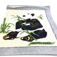 HERMES Panda Beach Towel/Bath Towel, Cotton, Unisex, Gray