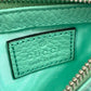 GUCCI 701070 GGマーモント カードケース コインケース レザー レディース グリーン系
