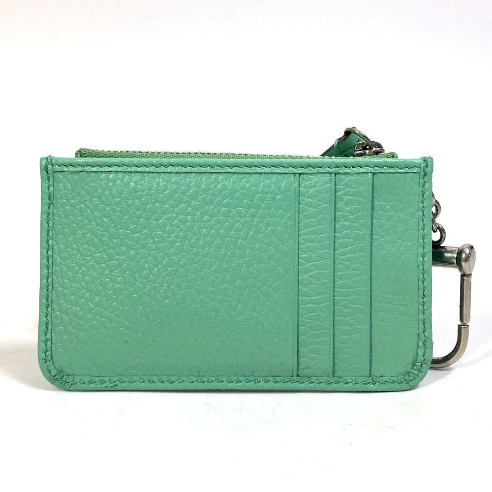 GUCCI 701070 GGマーモント カードケース コインケース レザー レディース グリーン系